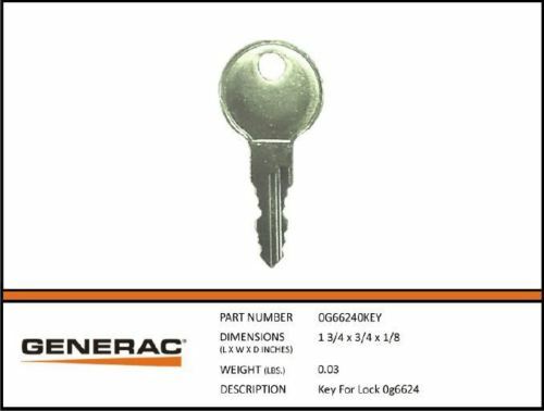 GENUINE GENERAC KEYS 0G66240KEY fits 2008 - 2025 8kw - 26kw QTY 2