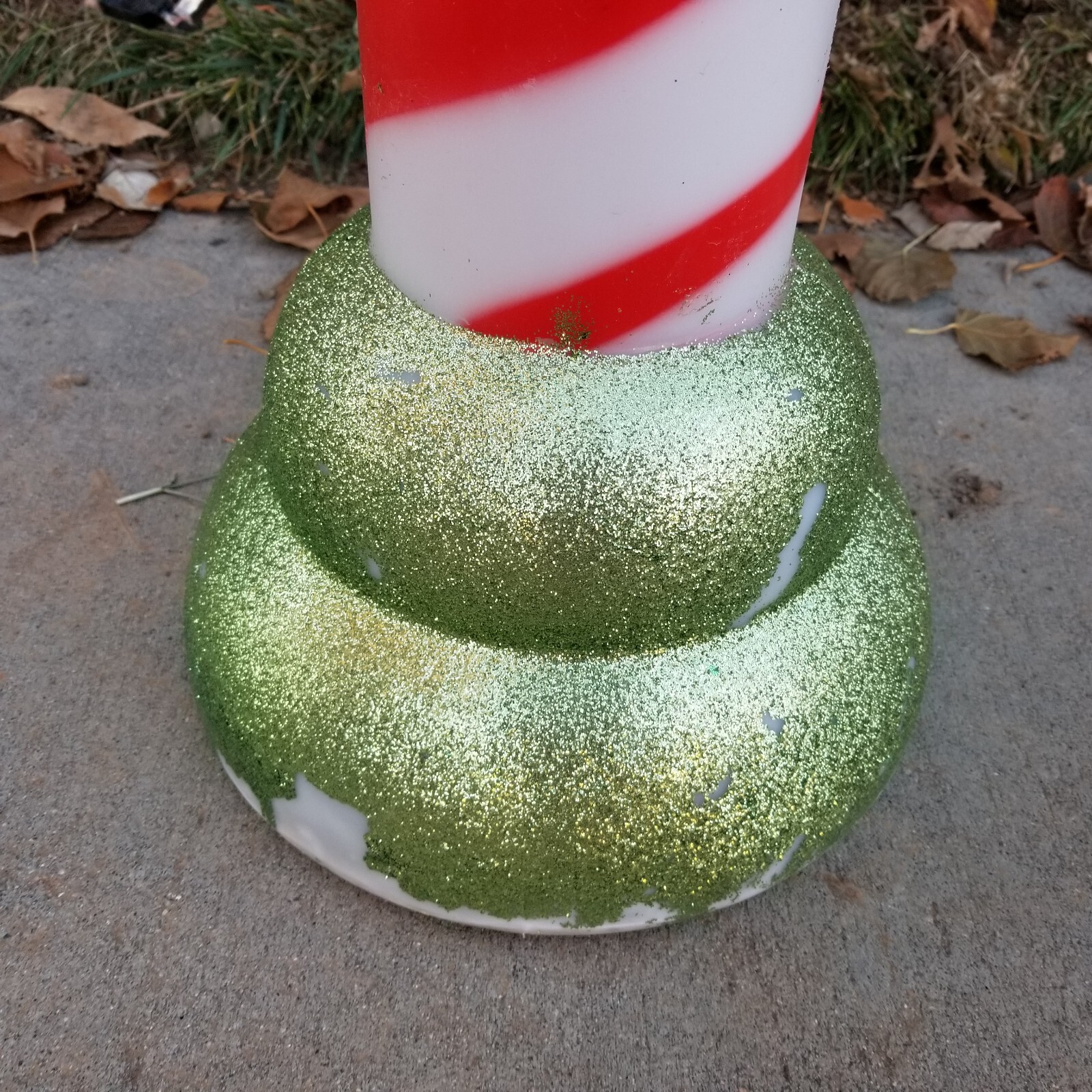 42" Light Up Lighted Gemmy candy cane blow mold Christmas decor Vtg Peppermint