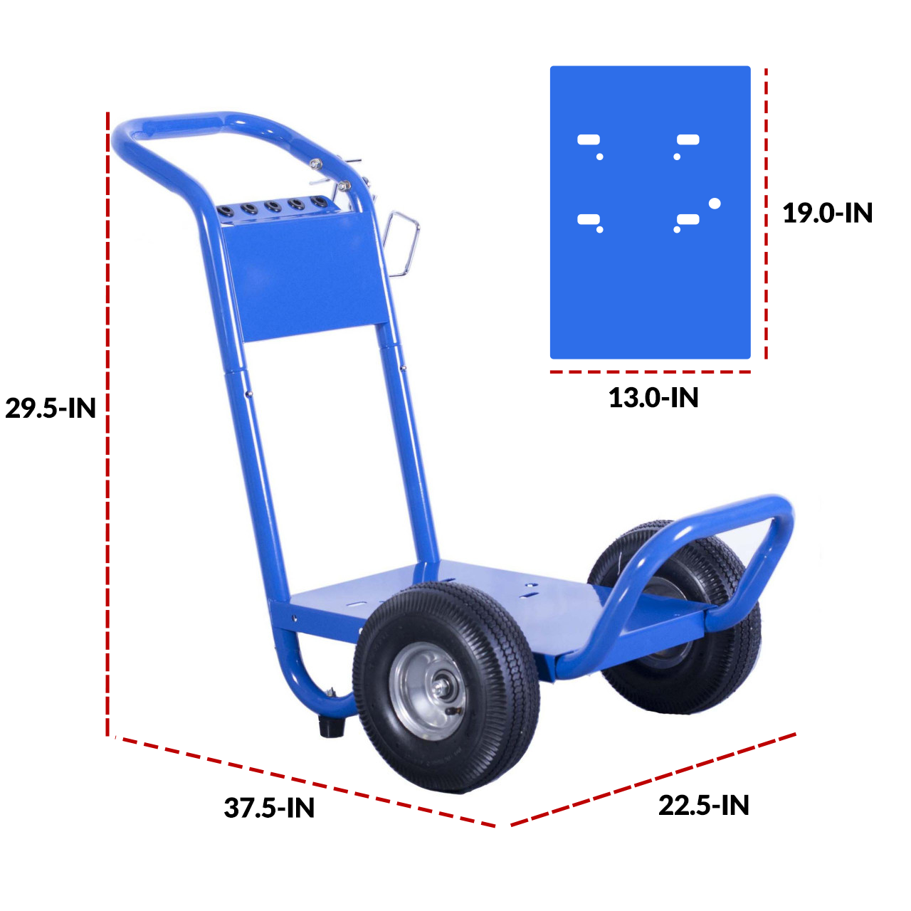 Electric Pressure Washer Cart Frame w/ Wheels, Standard Size