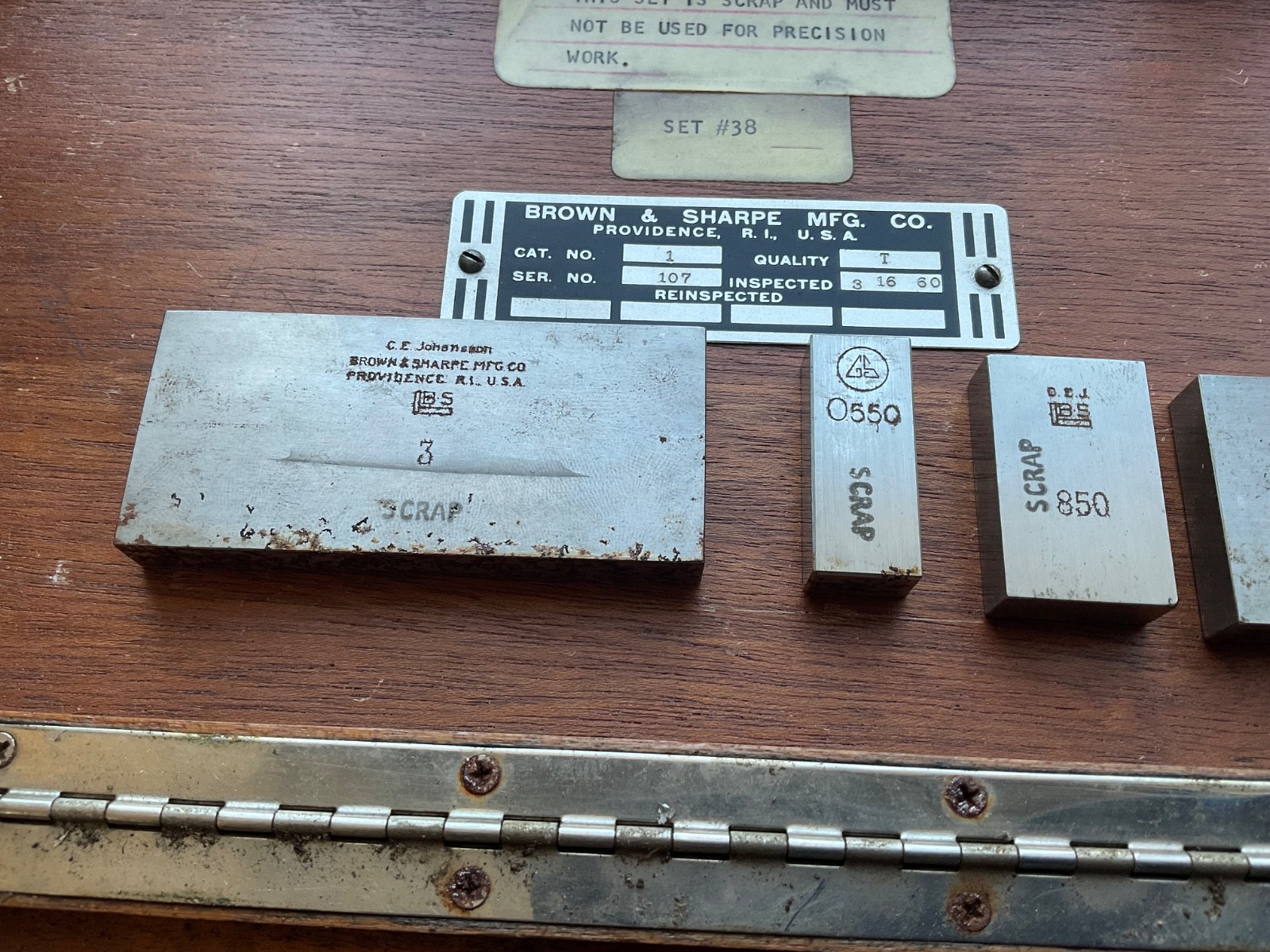 Johansson Brown & Sharpe 84 pieces Gage Set - Scrap only, Missing 3, Extra 3