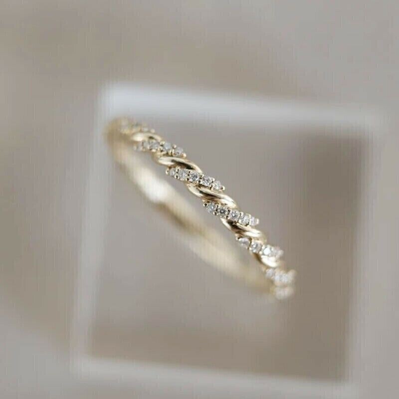 2.00 Ct Round Cut Simulated Diamond Eternity Band Ring 925 Sterling Silver