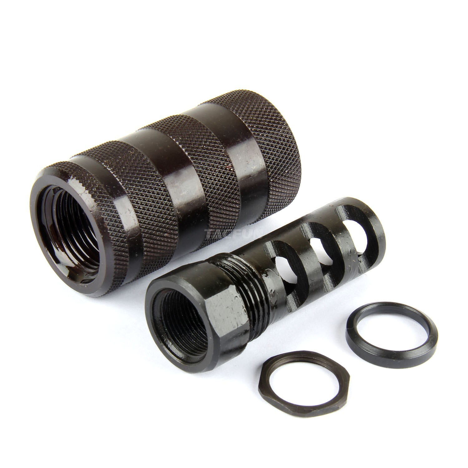 Muzzle Brake 1/2x28 1/2x36 5/8x24 w/ 13/16-16 Sound Sleeve Forwarder