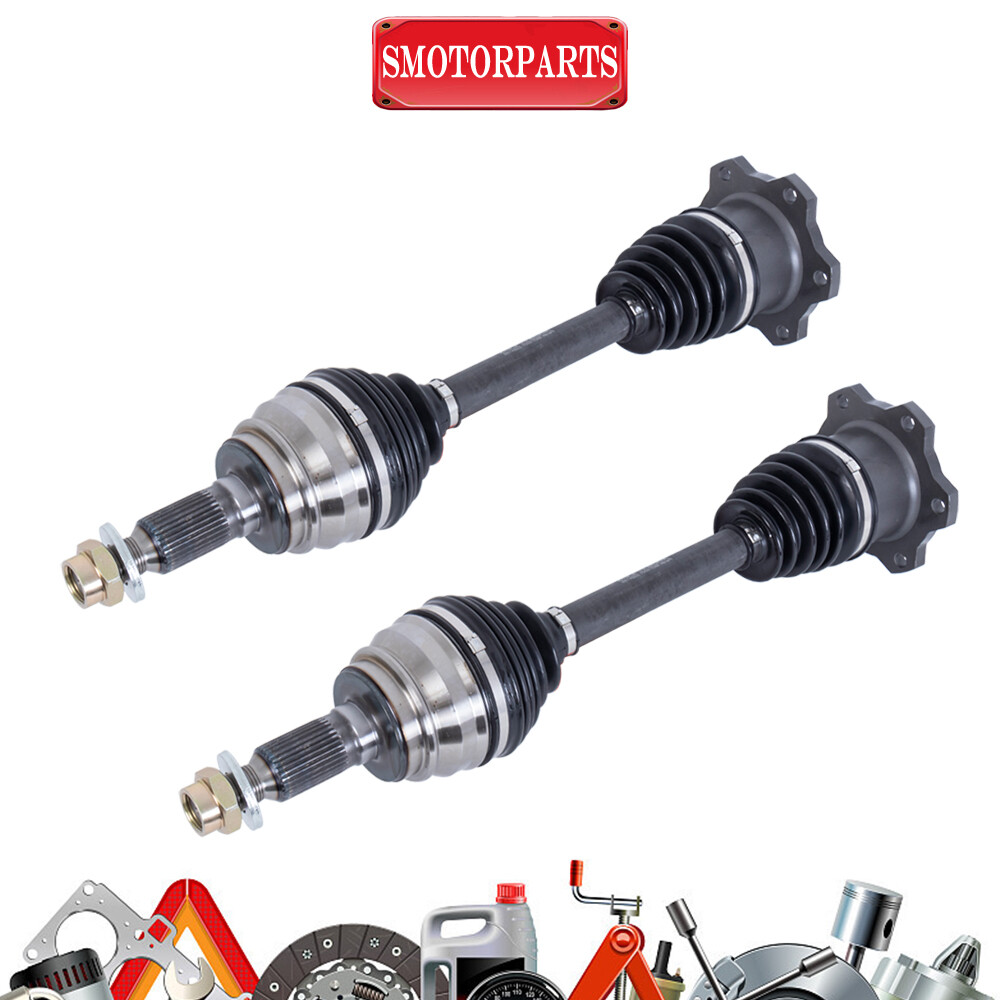 4WD 6-Lug Front CV Axle Shafts for Chevy Silverado GMC Sierra 1500 Tahoe Yukon