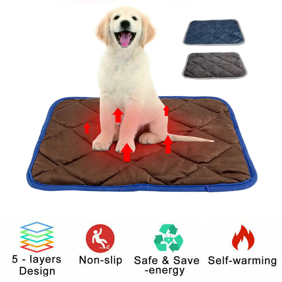 Pet Thermal Mat Self Warming Heating Hot Pad Mat For Pets Cat Dog Bed Non-slip