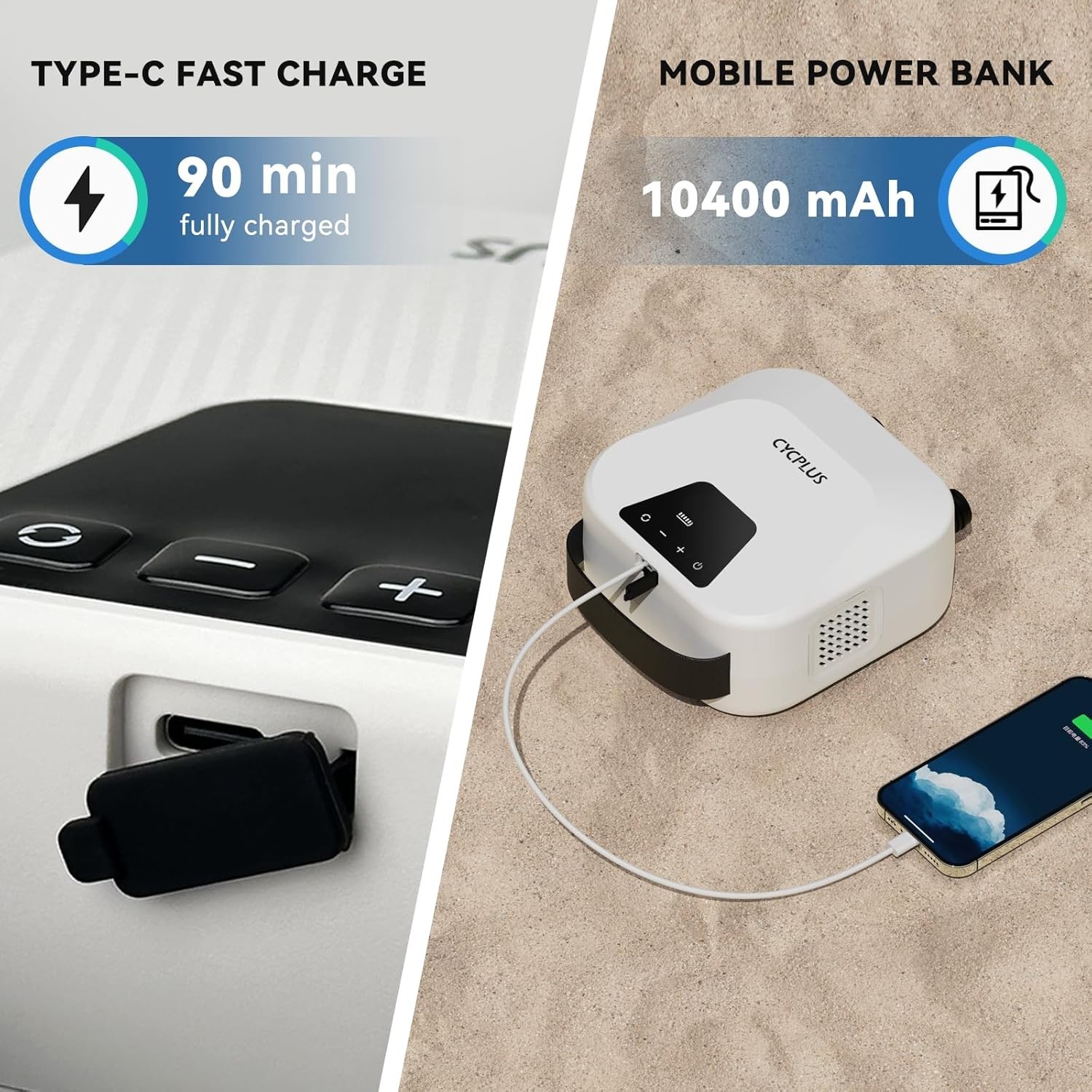 CYCPLUS 20PSI Rechargeable Electric SUP Pump | Inflator for Paddle Board, kayak