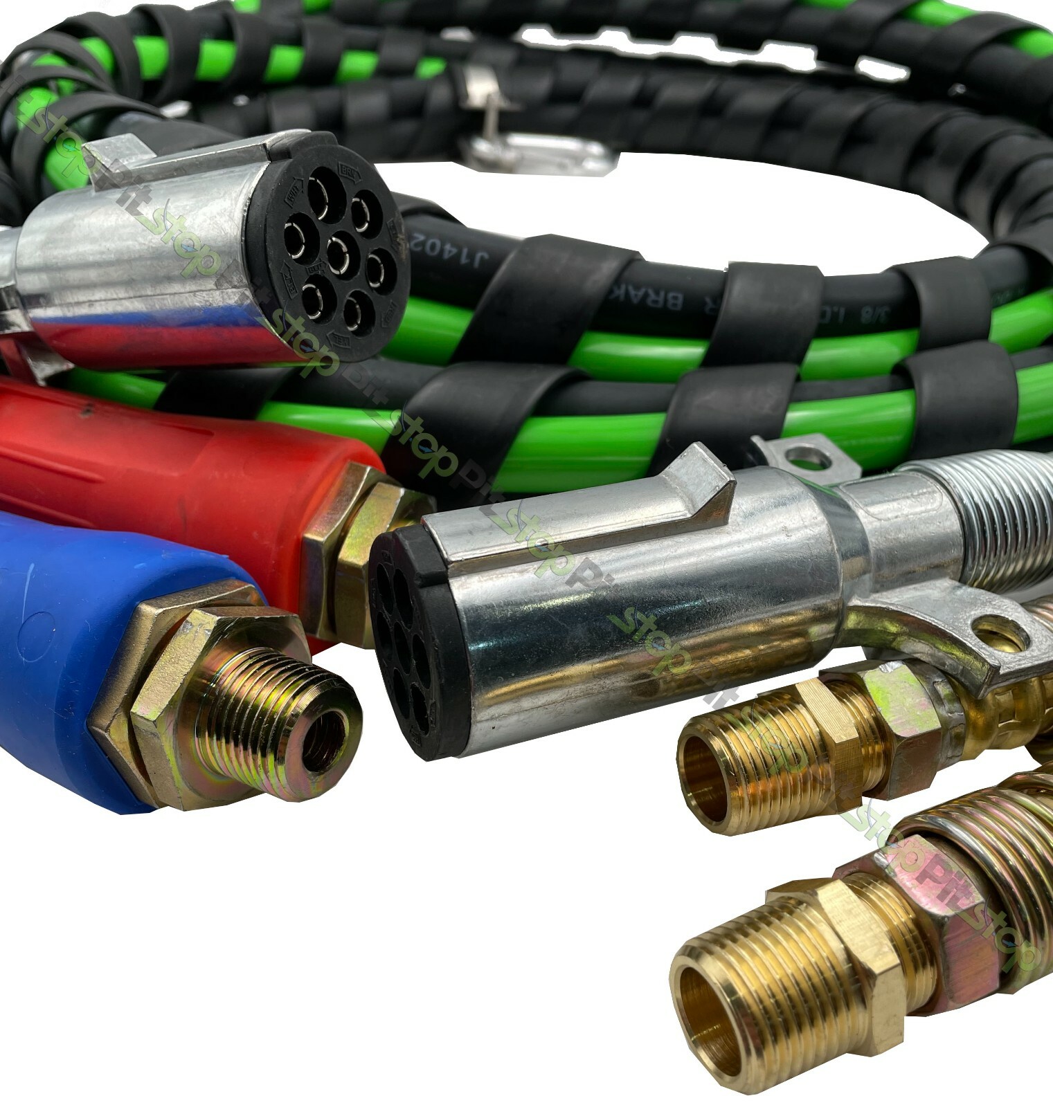 15ft 3 in 1 ABS & Power Air Line Hose Wrap 7 Way Electrical Cable Handle Trailer