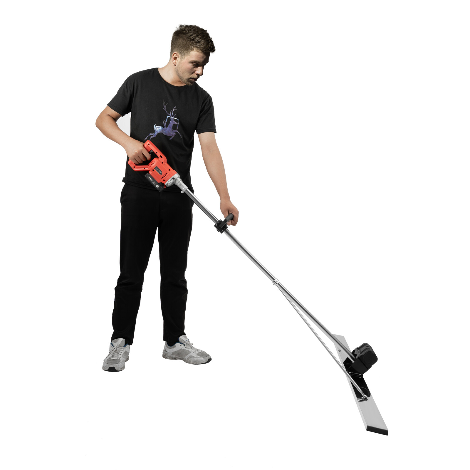 21V Cordless Concrete Vibrators Surface Power Trowel w/ 59" Screed Blade Rulder