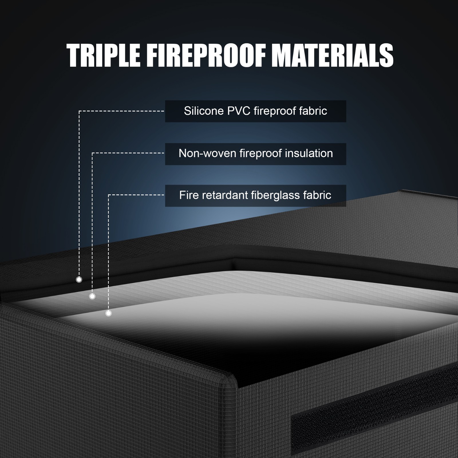 Safe Bag 12V Battery LiFePO4 Lithium Battery Fireproof Waterproof Large Capacity