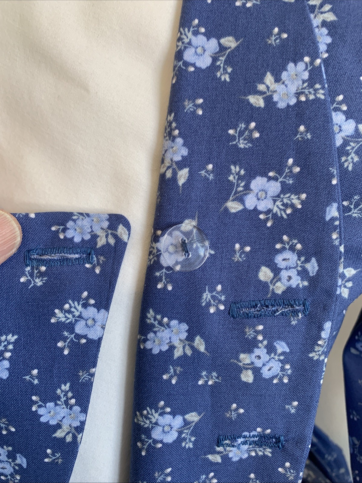 LG Outlander, Colonial, Sprigged Calico Cotton Over Dress/Gown, Polonaise NWOT