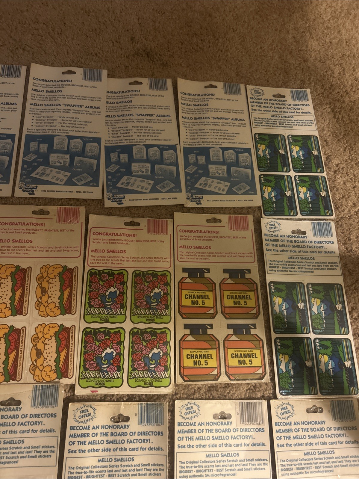 Mello Smellos Scratch & Smell Stickers Lot of (22) Packs Stickers New (34 Scent)