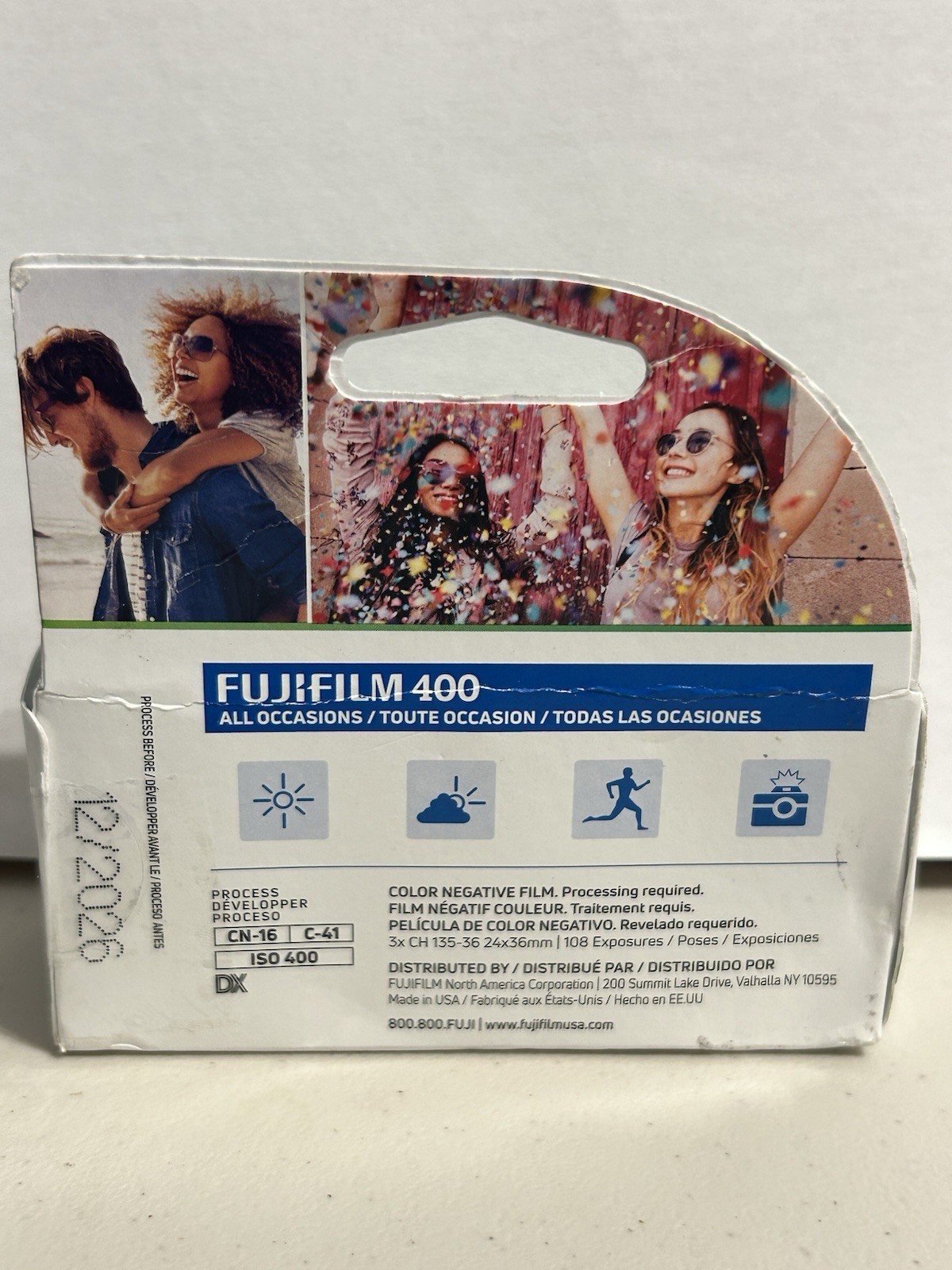 FUJIFILM 400 Color Negative Film (3-Pack, 35mm Roll Film, 36 Ex) Exp. 12/2026