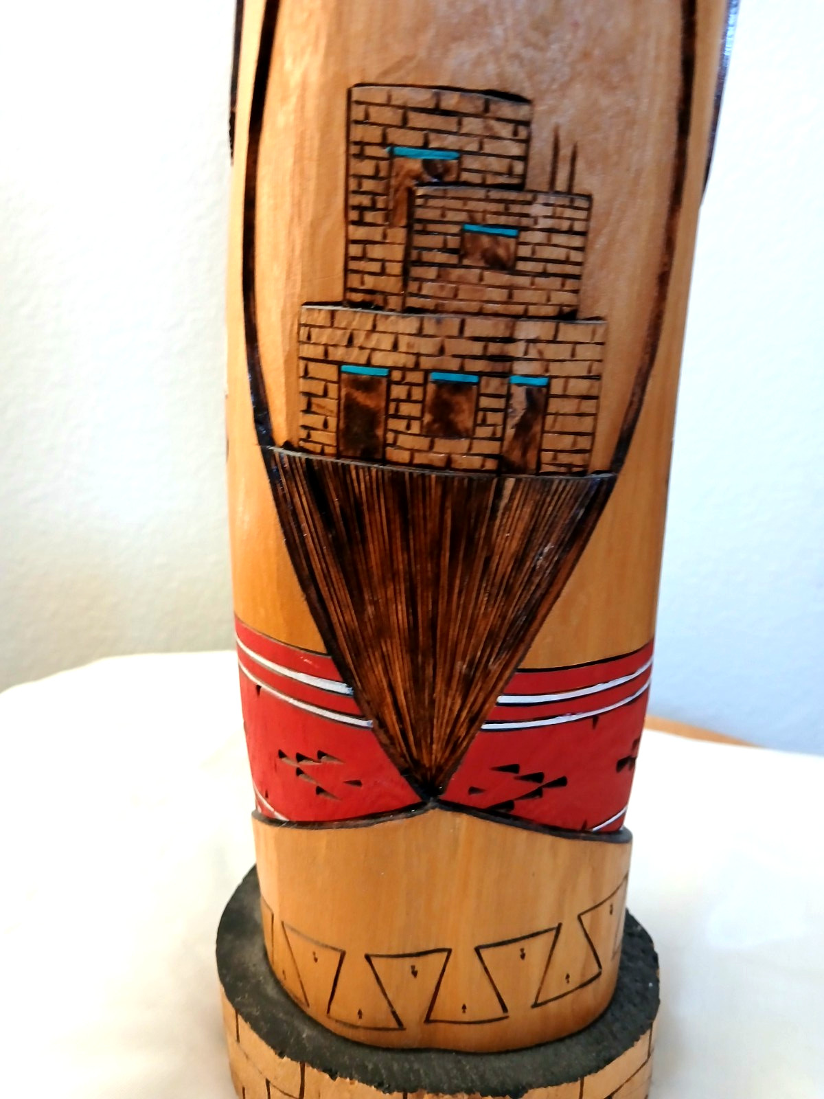 Authentic Hopi Navajo Fully Carved Cottonwood Shalaka Kachina 23" Stenson Walker