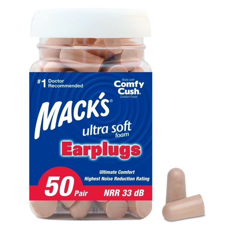 Mack'S Ultra Soft Foam Earplugs, 50 Pair - 33Db Highest NRR, Comfortable Ear Pl