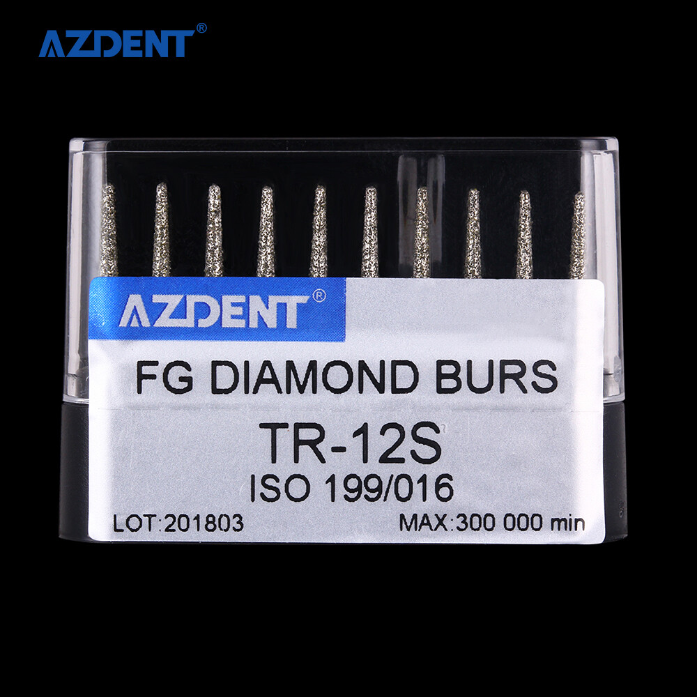 AZDENT Dental Super Coarse Diamond Burs Drills FG For High Speed Handpiece