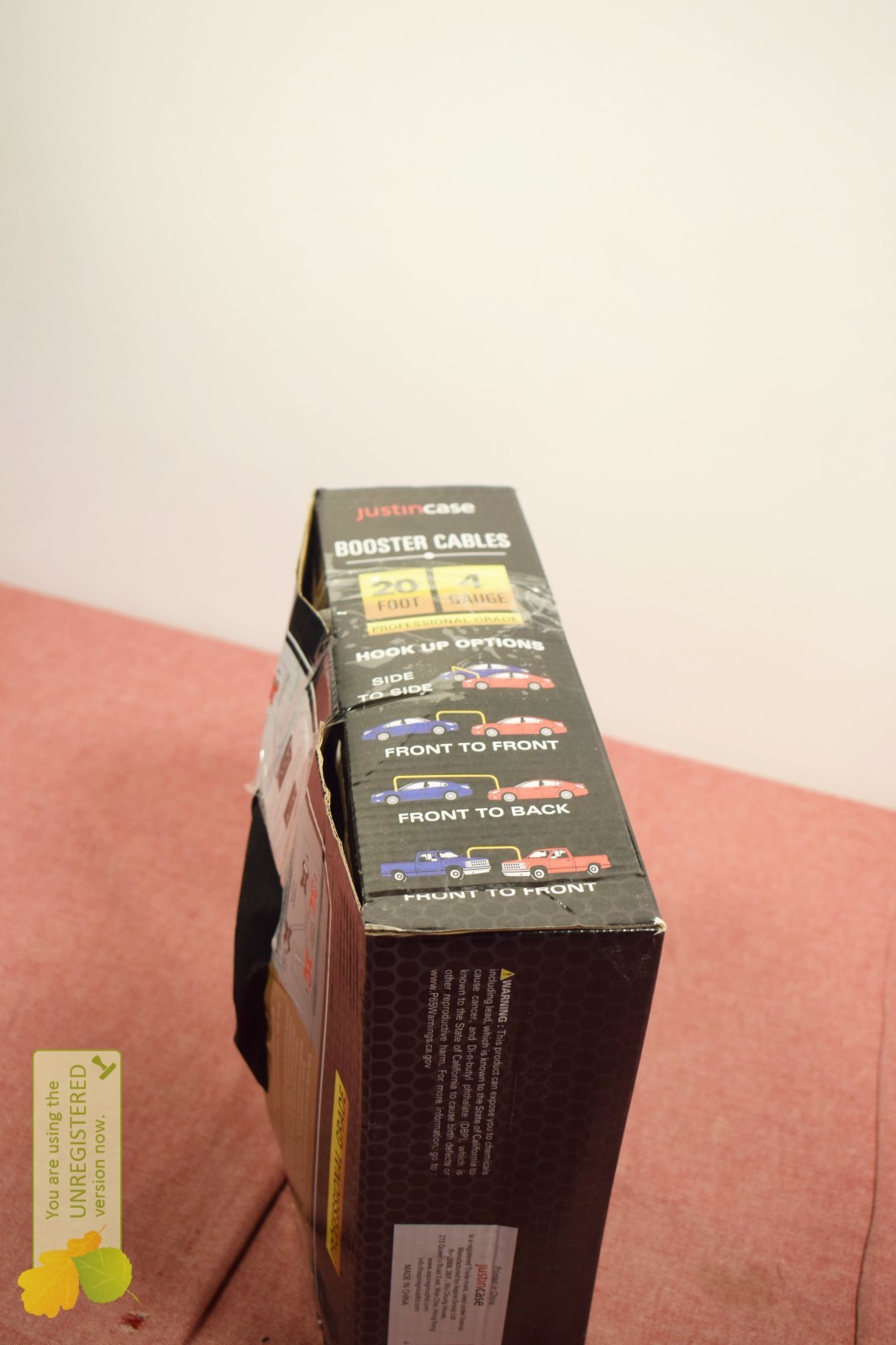 Justin Case 20ft 4 Gauge Booster Cable: 225 Amps Jumper Cables