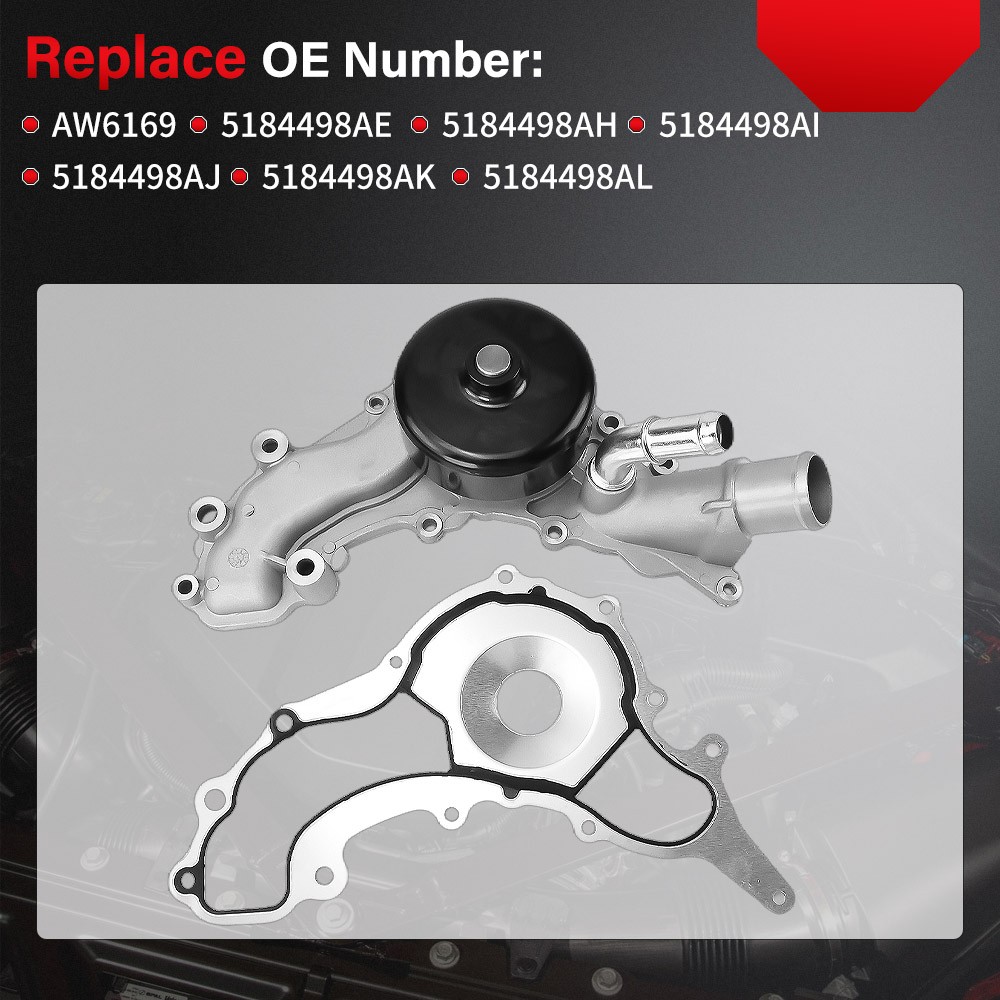 Water Pump For 2011-2016 Jeep Chrysler Town & Country Dodge Charger Avenger New