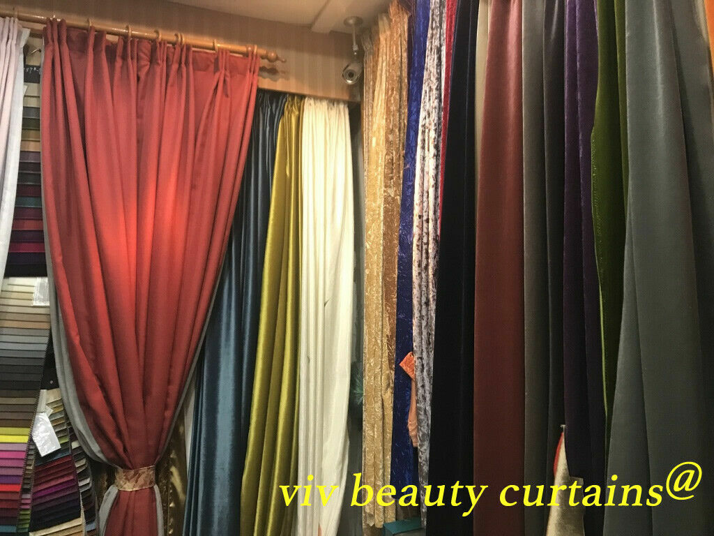 Red Heavy Style Velvet Curtain 12ft Drape Stage/Theater/Home Noise Thermal