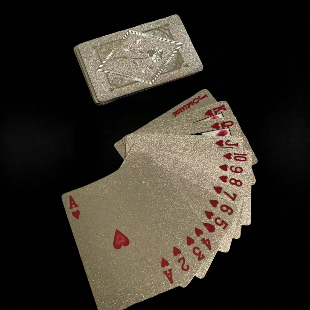Diamond Waterproof Black Golden Cards Plastic Poker Playing HD Deck of Cards