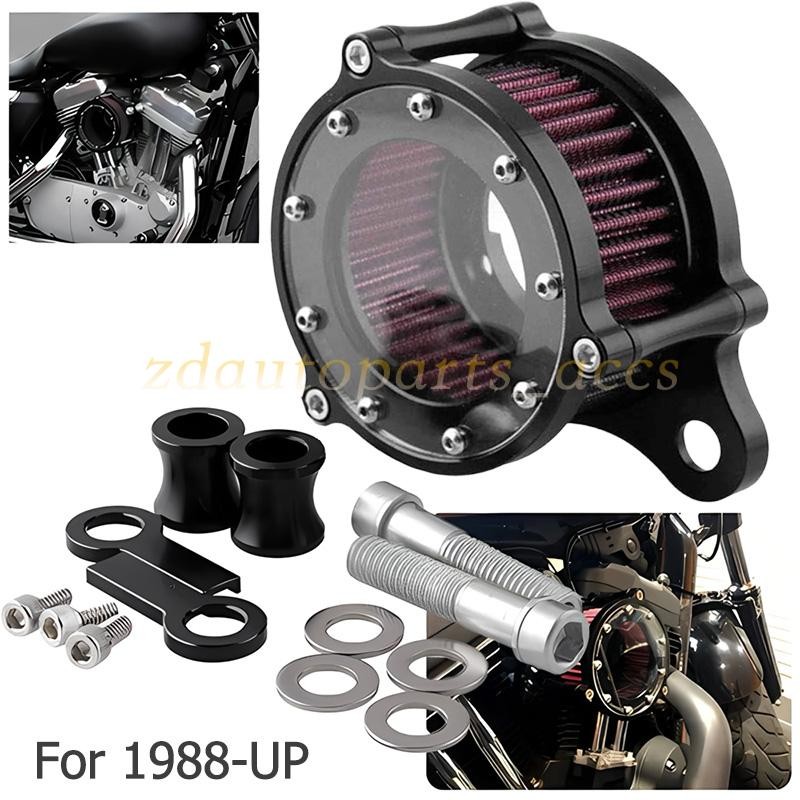 Air Cleaner Intake Filter Kit For Harley Sportster Iron XL 883 1200 72 48 88-Up