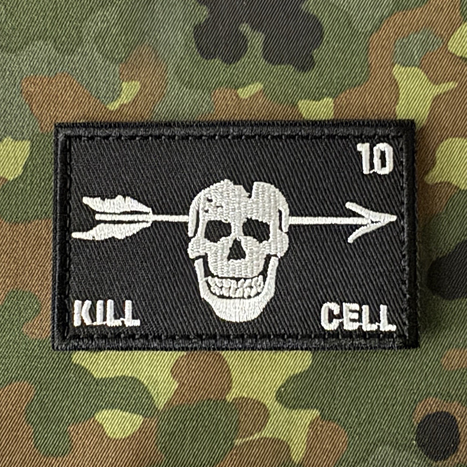 Forward Observations Group 10th SFG KILL CELL Embroidered Patch Hook Back FOG