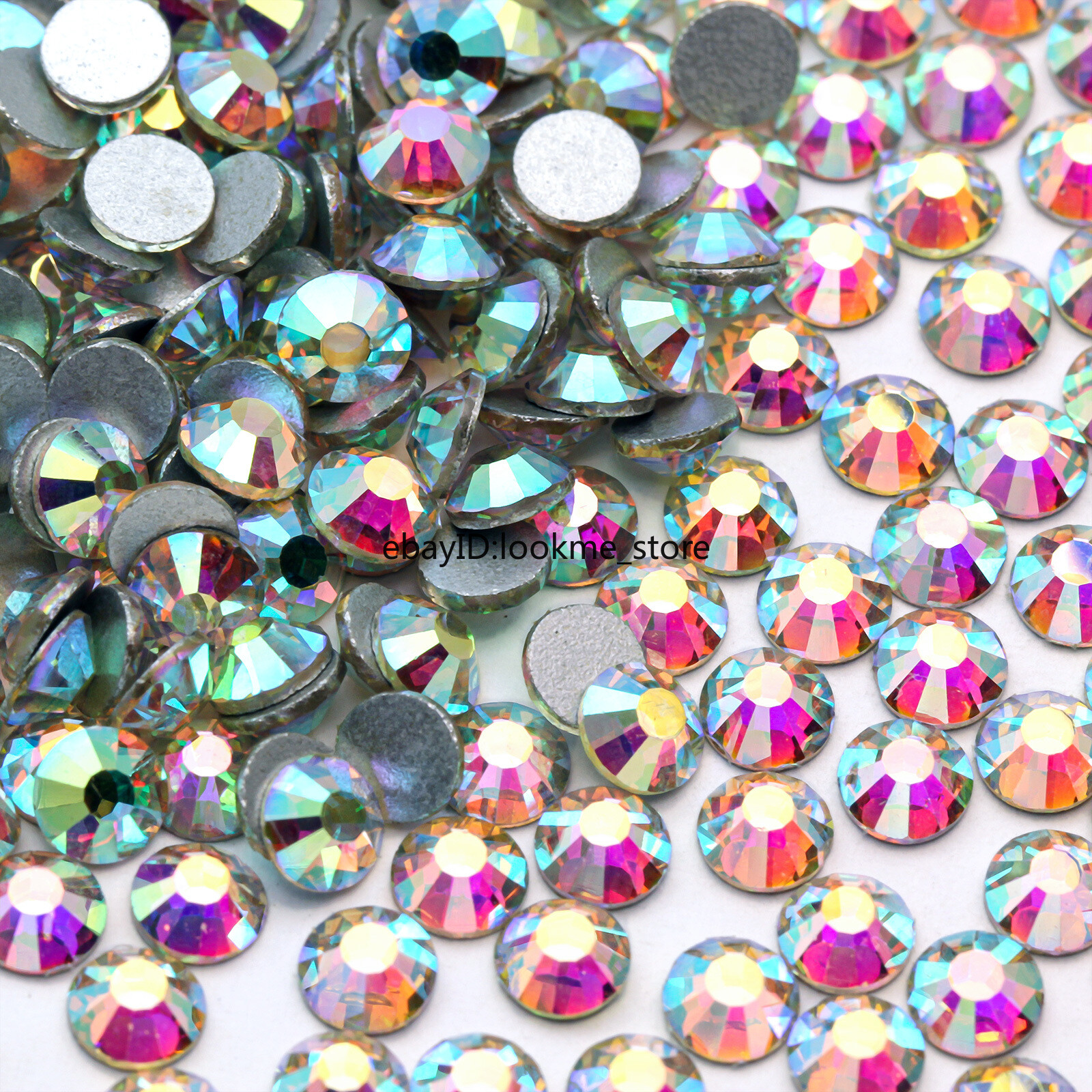 Non Hotfix Crystal Glass Rhinestones Flatback Nail Art Gems 3D Glitter Art Deco
