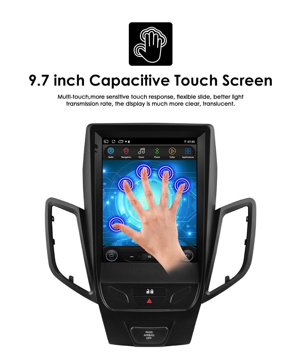 For 2009-2016 Ford Fiesta 9.7" Screen Stereo Radio Android 14 GPS Navi Carplay E