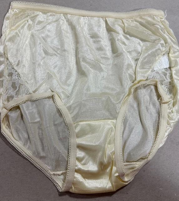 12 Pairs (1 dz) Famous Maker 100% NYLON Briefs side LACE Sz - 5 6 7 UNISEX