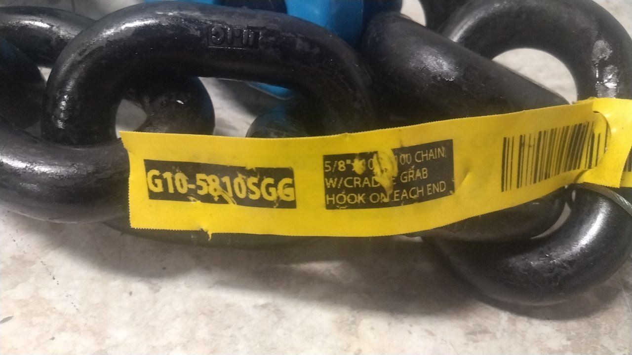 B/A Products Co. G10-5810SGG 5/8 In Overall Hook Size 10 Ft L Recovery Chain