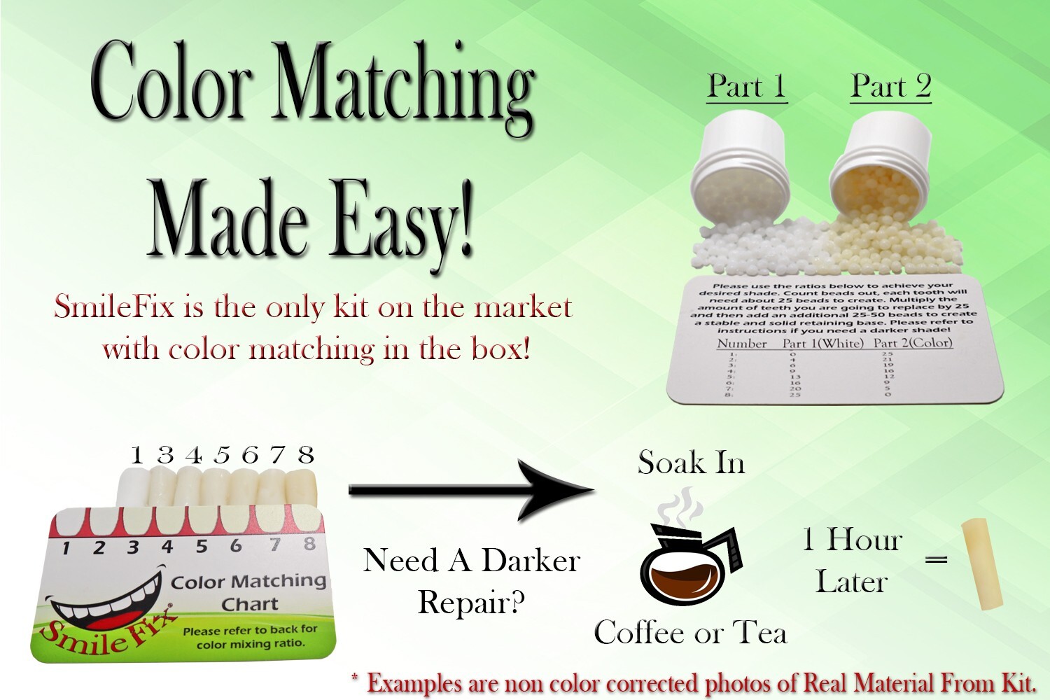 SmileFix Standard Color Matching Dental Repair Kit – Replace Missing or bro...