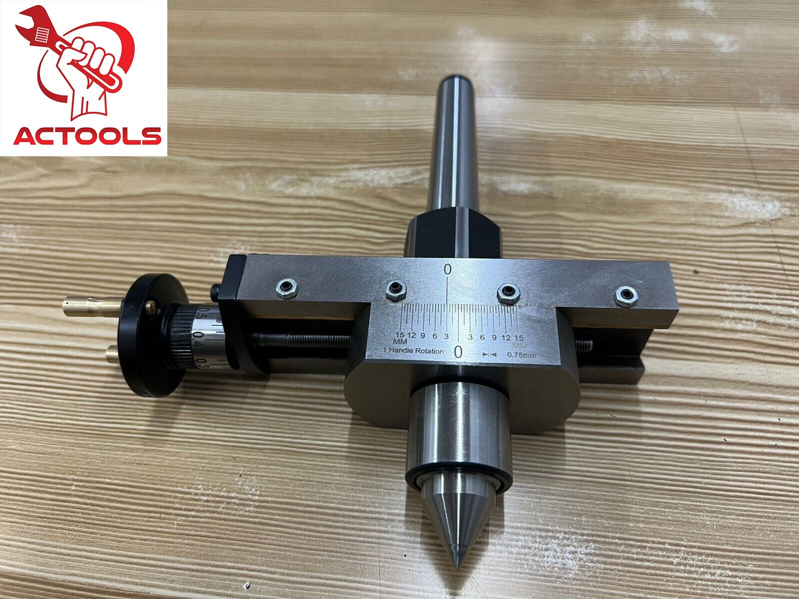 Lathe Taper Turning Attachment Cross Slide MT2 Shank With Revolving Live Center