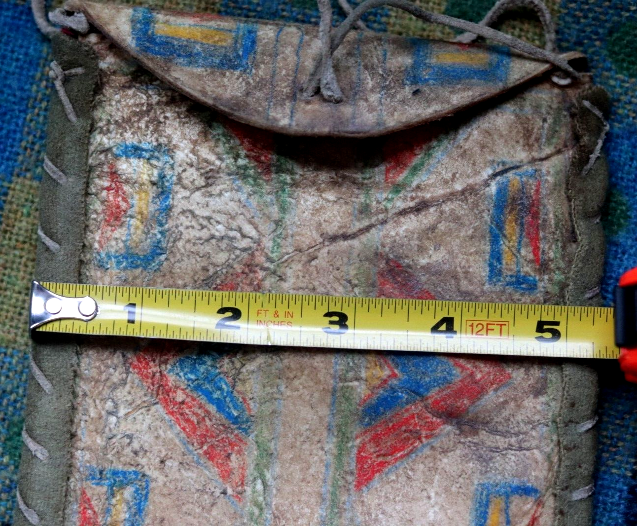 Vintage PARFLECHE BAG antique Native American document pouch Plains Indians