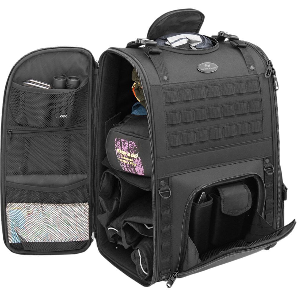 Saddlemen S3500 Tactical Sissy Bar Bag (Black) EX000040A