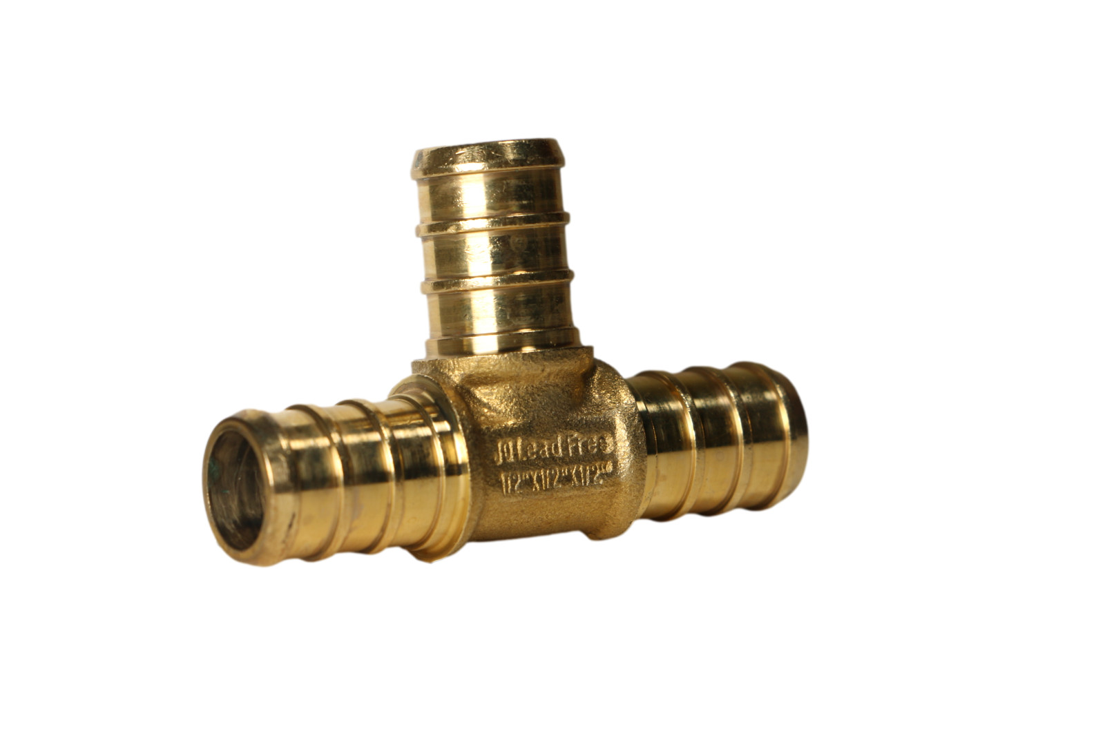 25 Pack  XFITTING 1/2" x 1/2" x 1/2" Pex B Tee, Pex Barb Crimp Tee, Lead Free