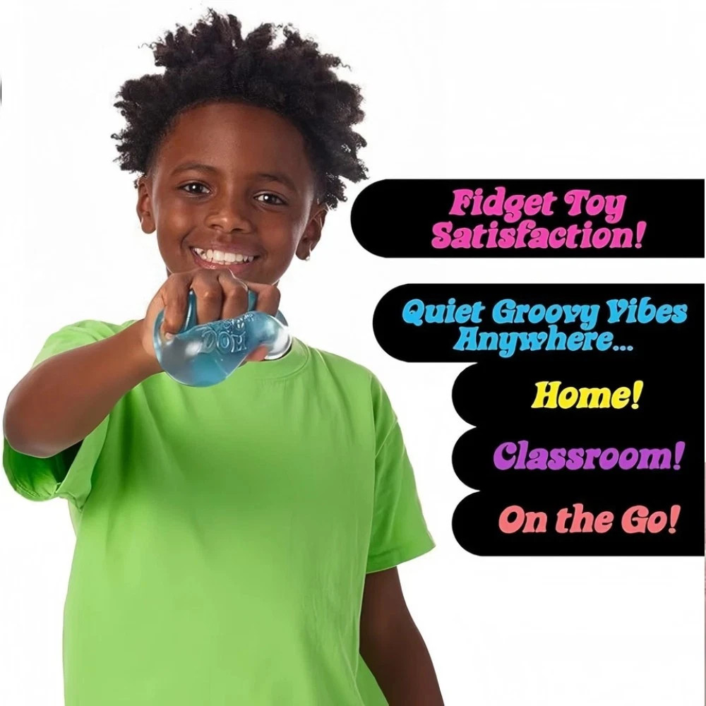 Nee Doh Nice Cubes Ice Cube Toy Fidget Super Solid Squish Blue