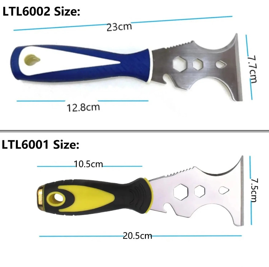 1pc 15-in-1 Multi-Use Putty Knife Stainless Steel Scraper DIY Tool - NEW