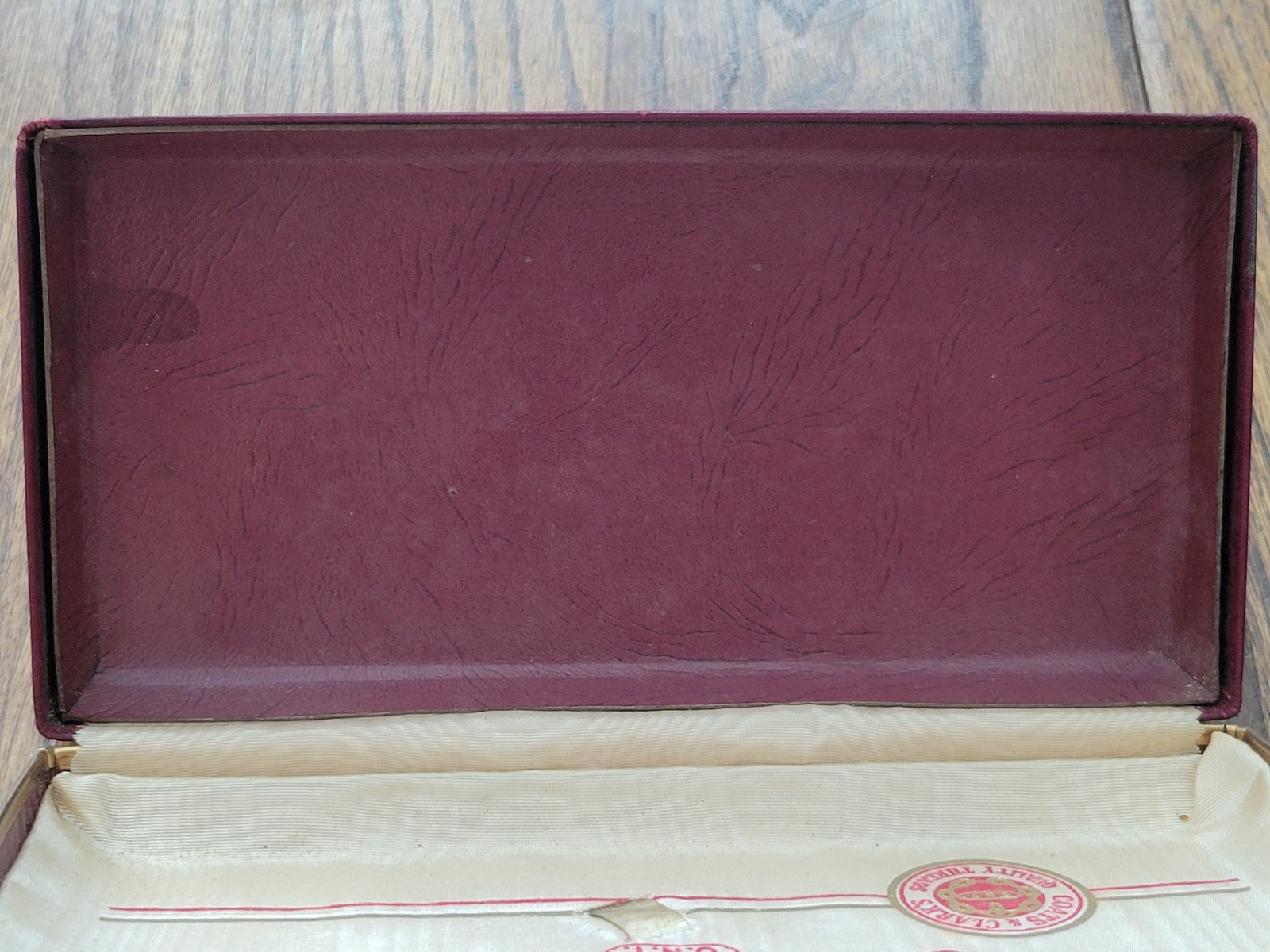 Vintage Coats & Clark's O.N.T. Sewing Box Burgundy Faux Leather Storage Case