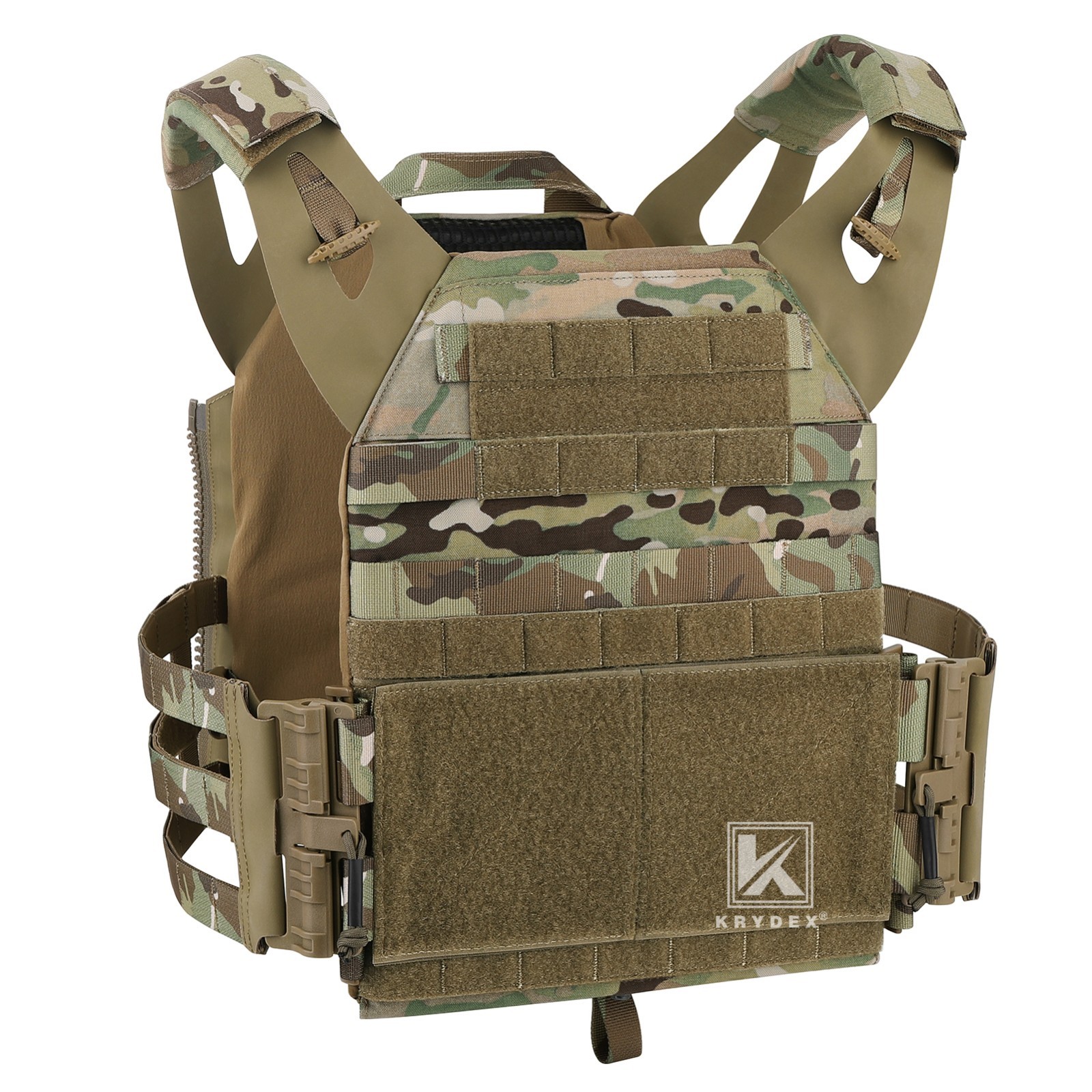 KRYDEX JPC2.0 Tactical Plate Carrier MOLLE Panel Quick Release Vest Camouflag MC