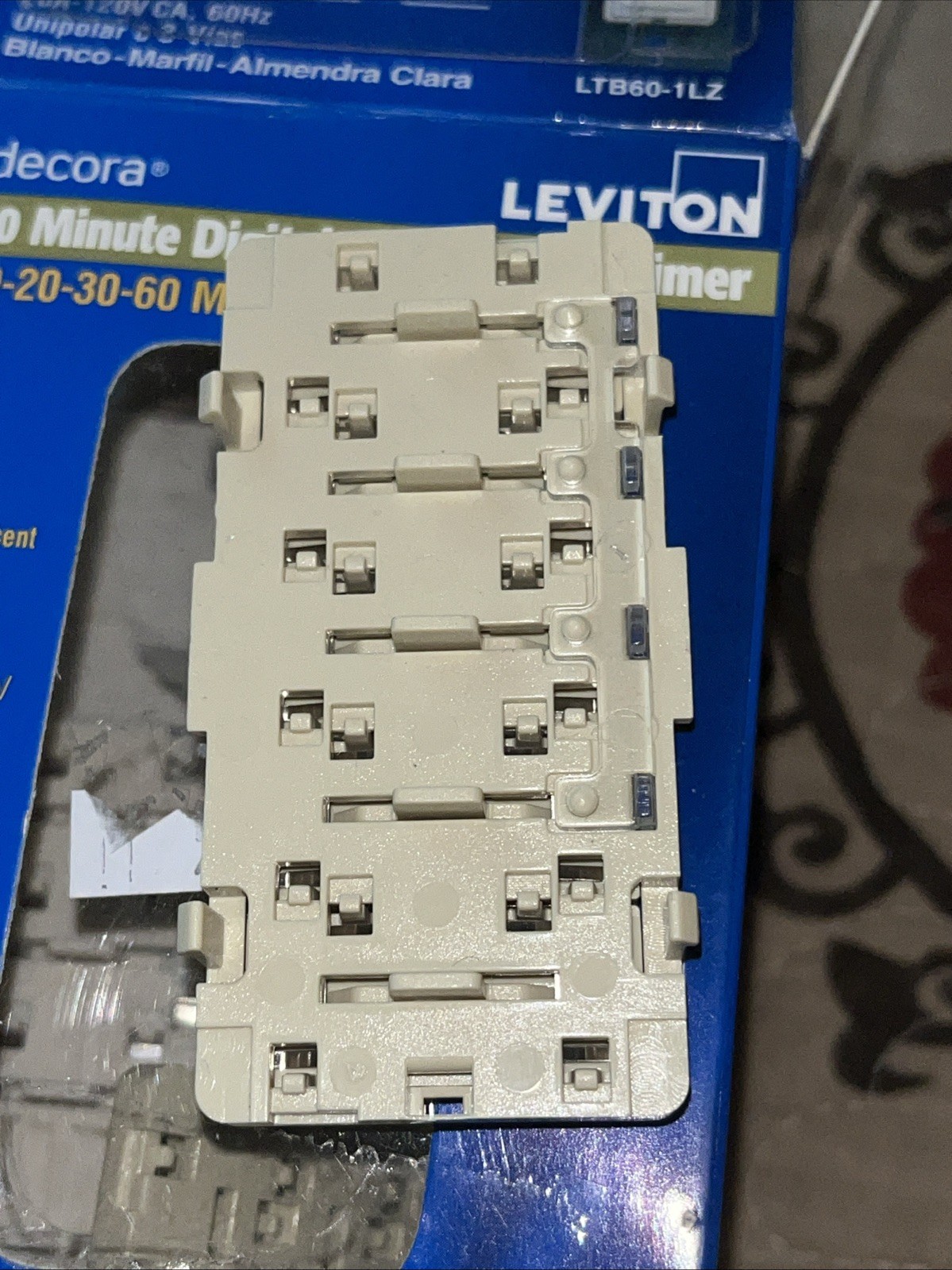 Leviton LTB60 IVORY 60-Minute Hour Countdown Timer Cover NEW Free Shipping USA