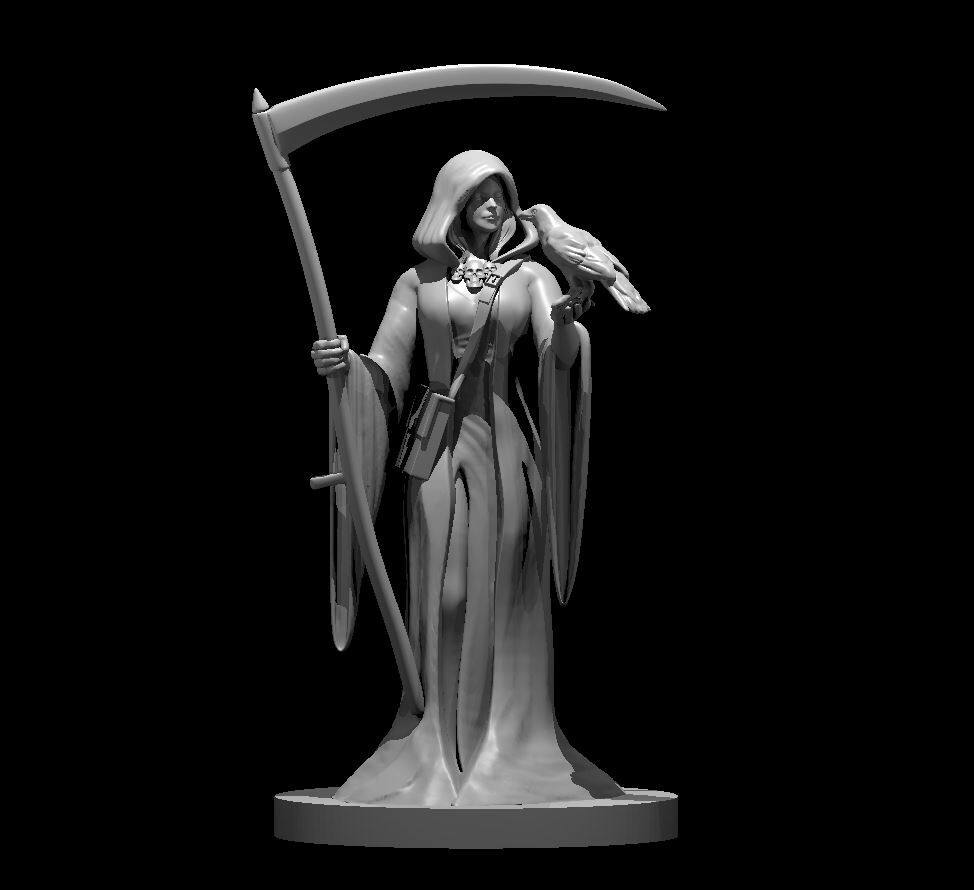 Human Female Necromancer Wizard 28mm Scale DND D&D Tabletop Miniature