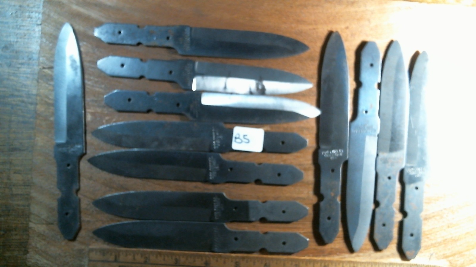 B5  12   High Carbon Steel  Dagger Knife Blade Blank  Colonial Knife USA 1 DOZEN