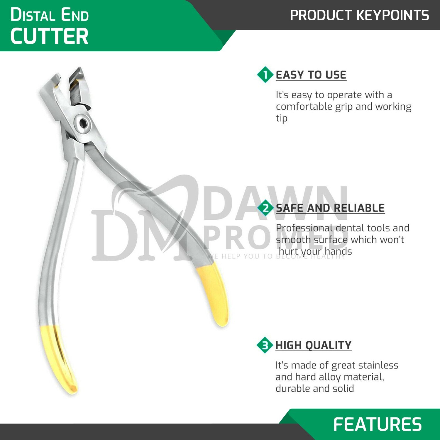 TC Distal End Cutter Plier Hold & Cut Soft and Hard Wire Orthodontic Instruments