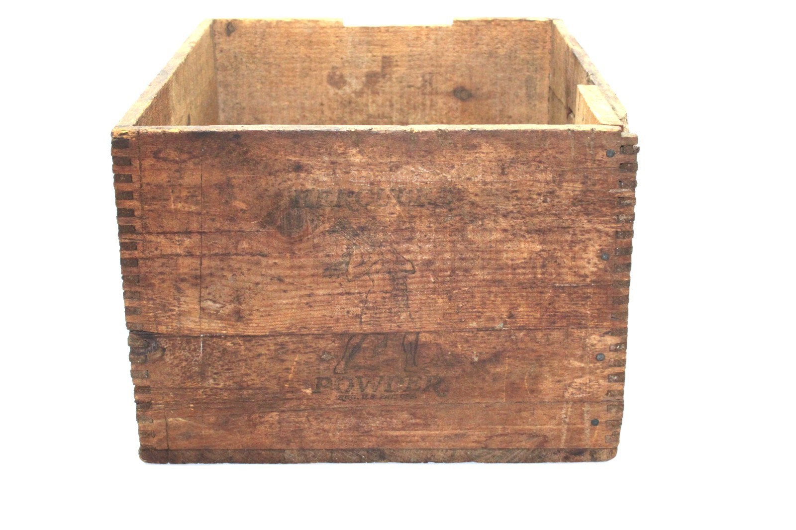 Vntg Hercules Powder Co Dynamite Box High Explosives Crate Emporium Pennsylvania
