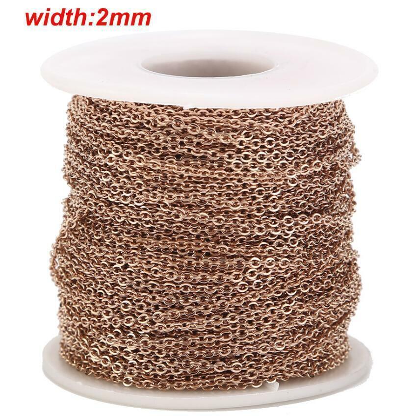 50meters/Roll Stainless Steel Link Chain Cable Jewelry Making Findings Diy