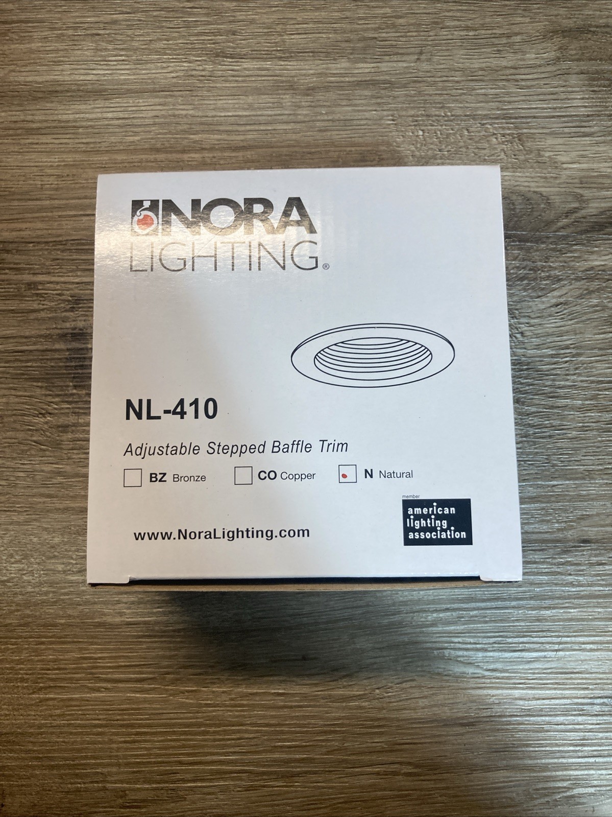 Nora Lighting NL-410N 4" Baffle Recessed Trim with Ring - Natural