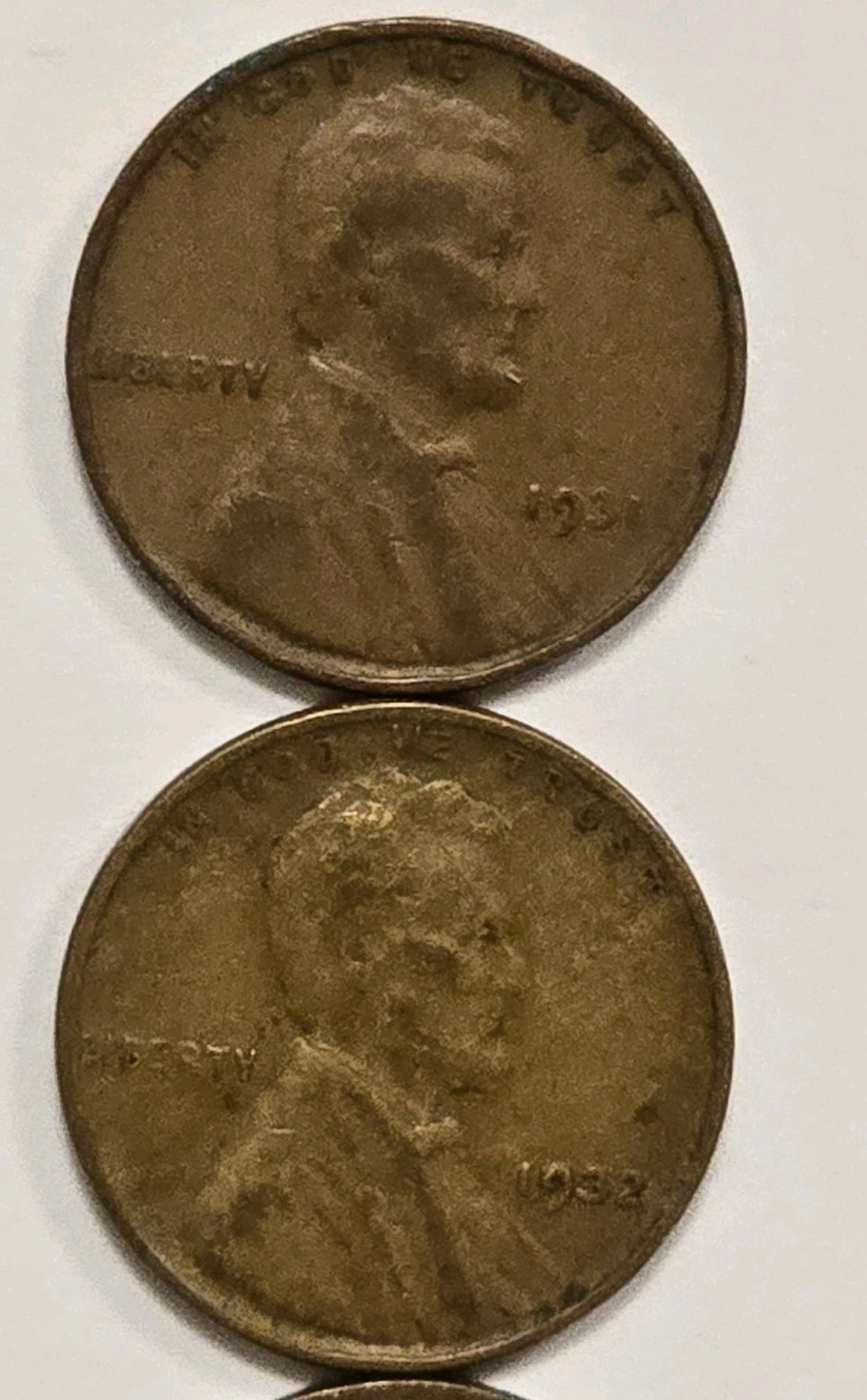 1323133P283 PHILLY MINT KEY DATE TRIO 1931-1933 WHEAT PENNIES LINCOLN CENT COINS