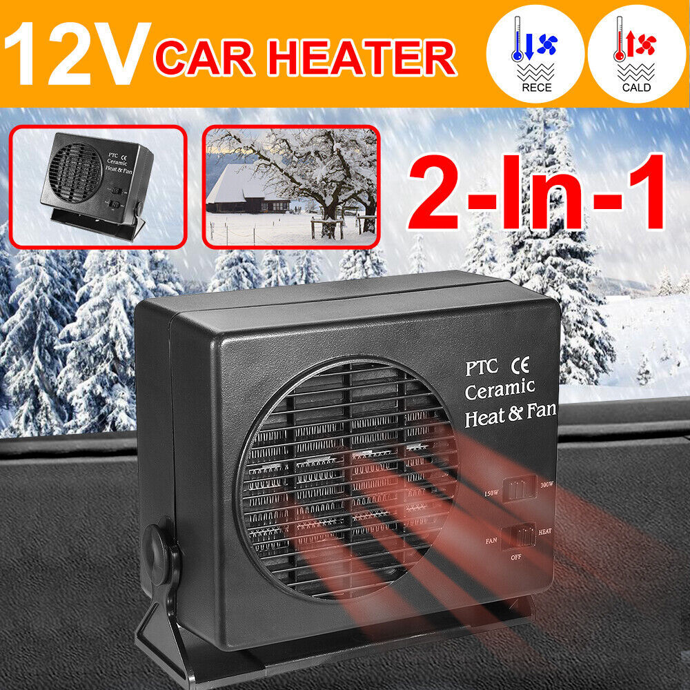 Auto Car Truck Fan Heater Portable Window Defroster 12V 300W For Vehicle NEW