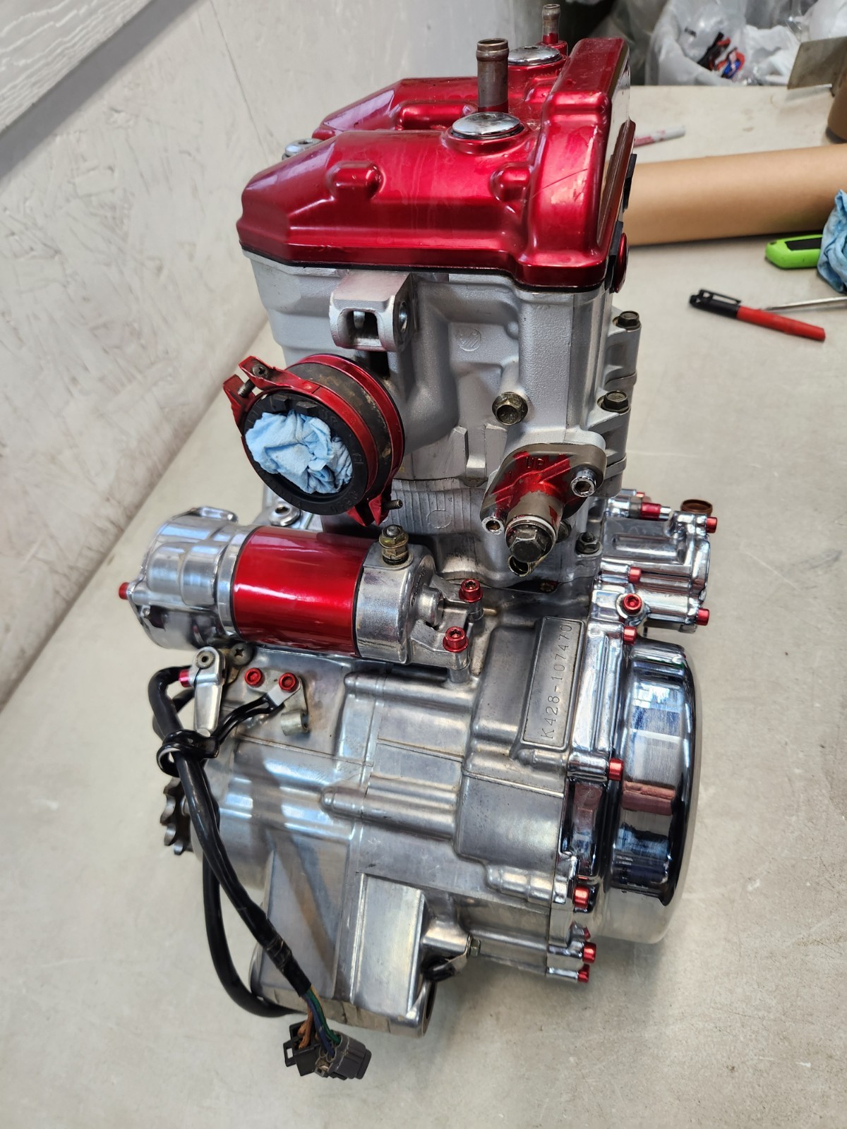 03-08 LTZ400 ltz KFX DVX 400 engine motor bottom cases top head NICE!!!!!