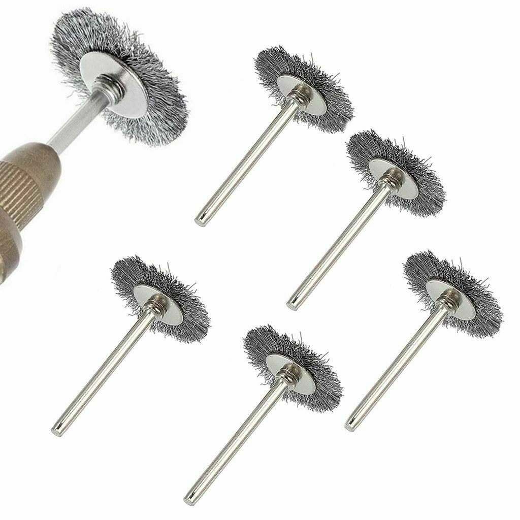 60pc Stainless Steel Wire Brush Fit Dremel Rotary Tool Die Grinder Removal Wheel