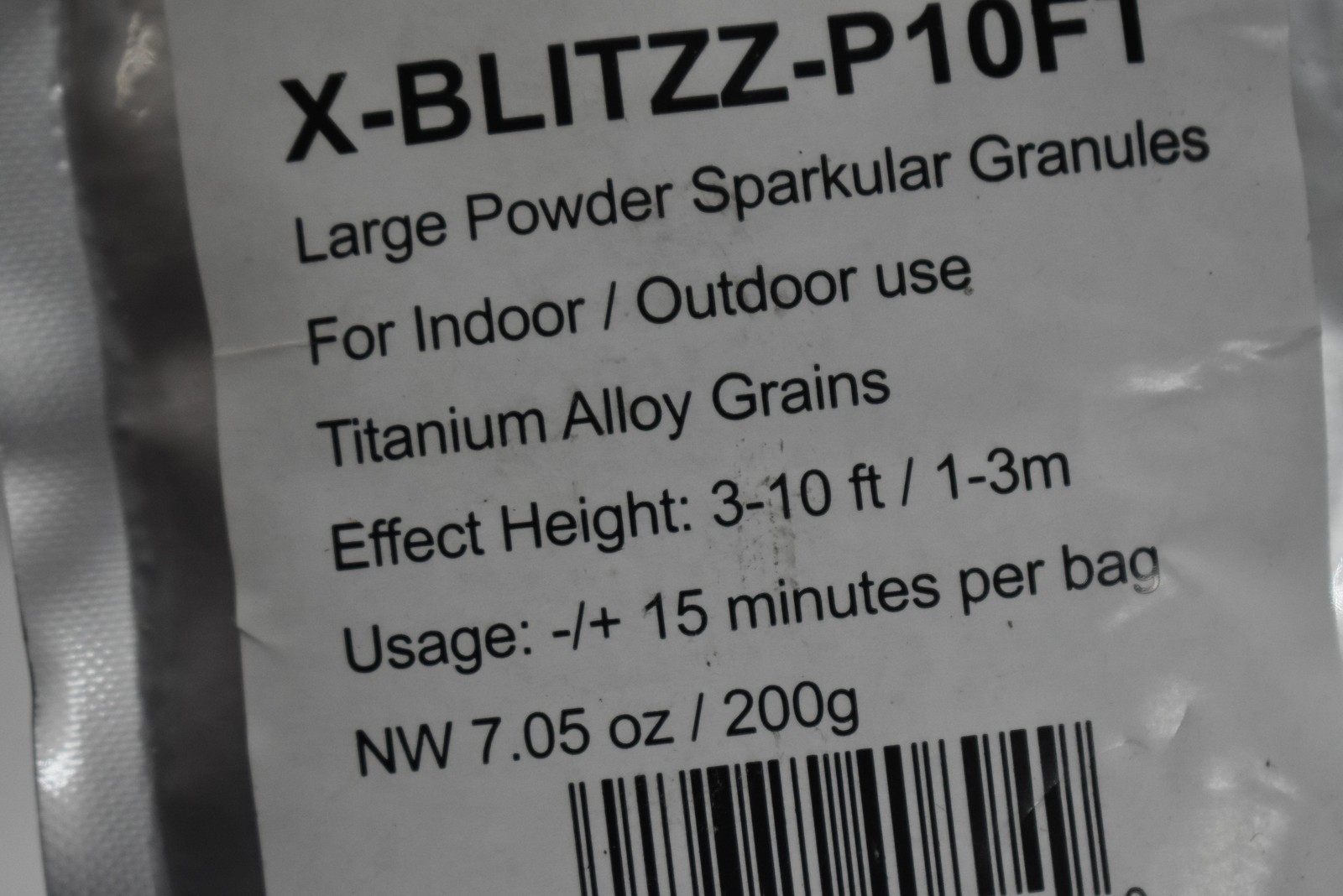 Pro X Blitzz Large Powder Cold Spark Effect Granules Effect Height: 3-10ft