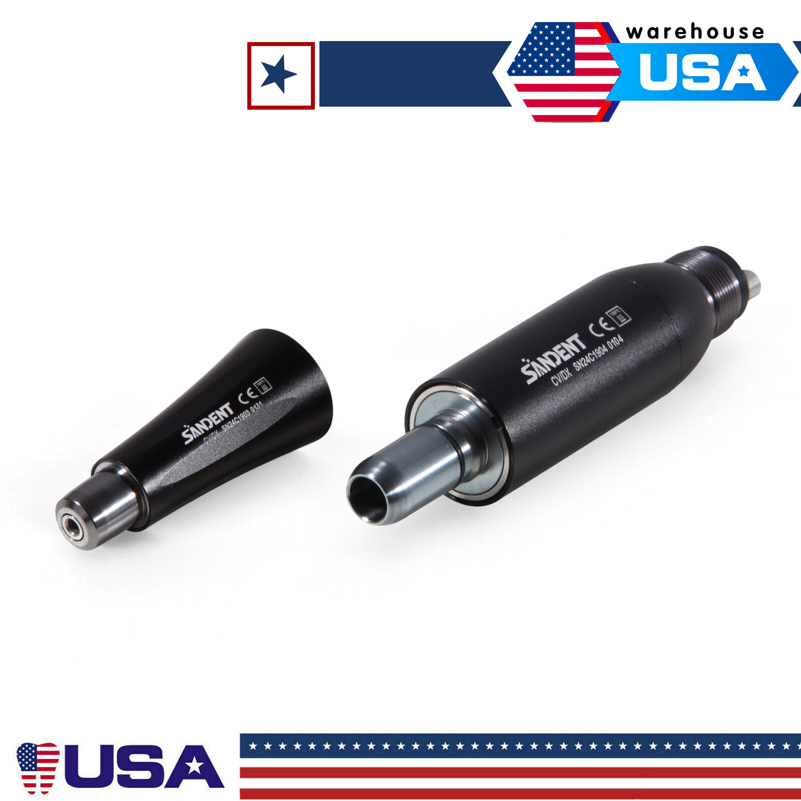 360° Swivel Dental Hygiene Prophy Handpiece Air Motor 4:1 Cone 4 Holes 4000 rpm